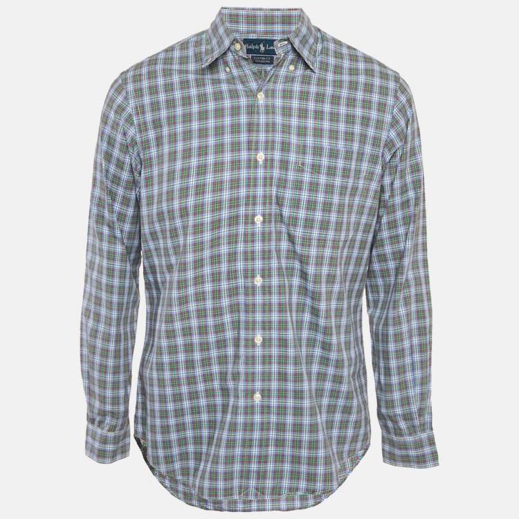 Pre Owned Ralph Lauren Multicolour Checkered Cotton Custom Fit Shirt M
