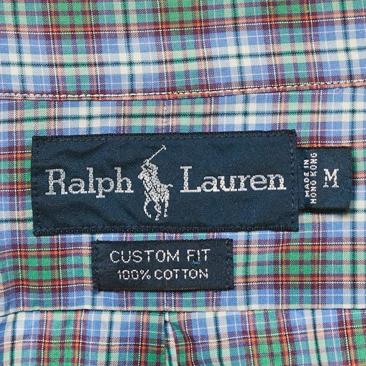 Pre Owned Ralph Lauren Multicolour Checkered Cotton Custom Fit Shirt M