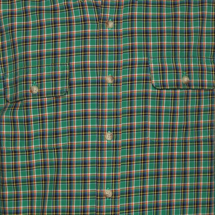 Pre Owned Ralph Lauren Green Checked Cotton Long Sleeve Shirt XL