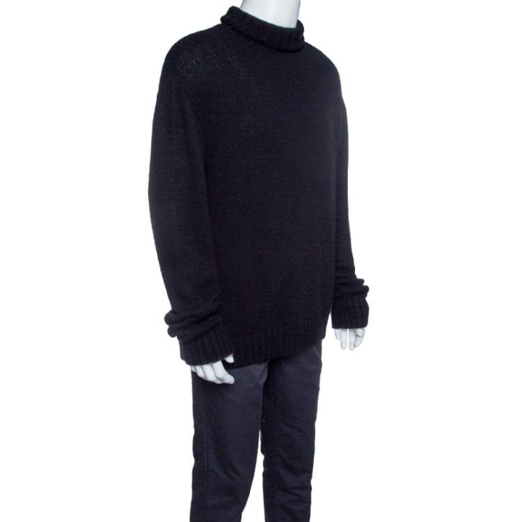 Pre Owned Ralph Lauren Black Cashmere Turtle Neck Long Sleeve Sweater XL
