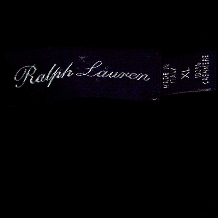 Pre Owned Ralph Lauren Black Cashmere Turtle Neck Long Sleeve Sweater XL