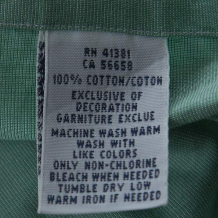 Pre Owned Ralph Lauren Green Cotton Buttoned Shirt S