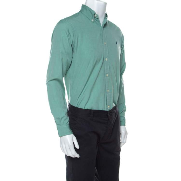 Pre Owned Ralph Lauren Green Cotton Buttoned Shirt S