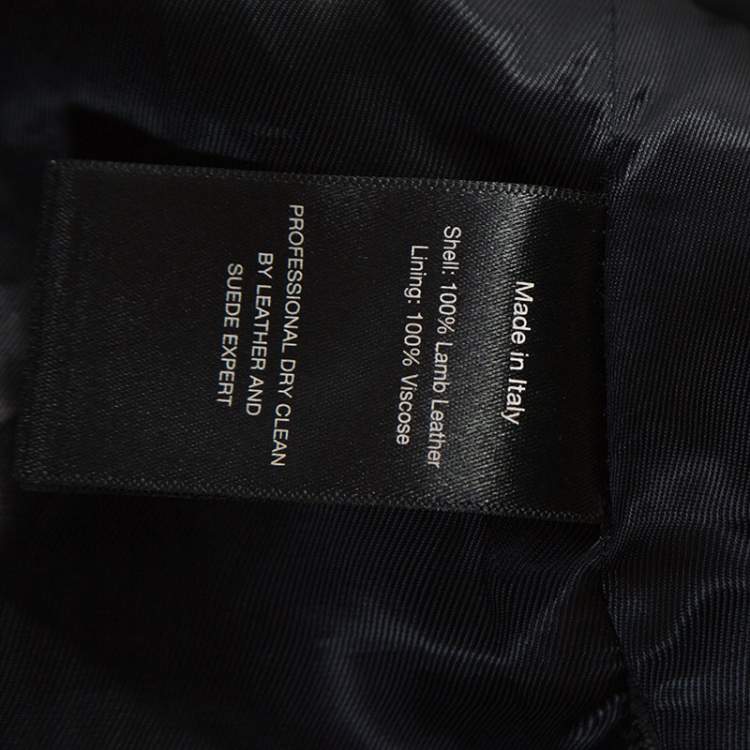 Pre Owned Ralph Lauren Black Lamb Leather Anthony Sport Coat XL 