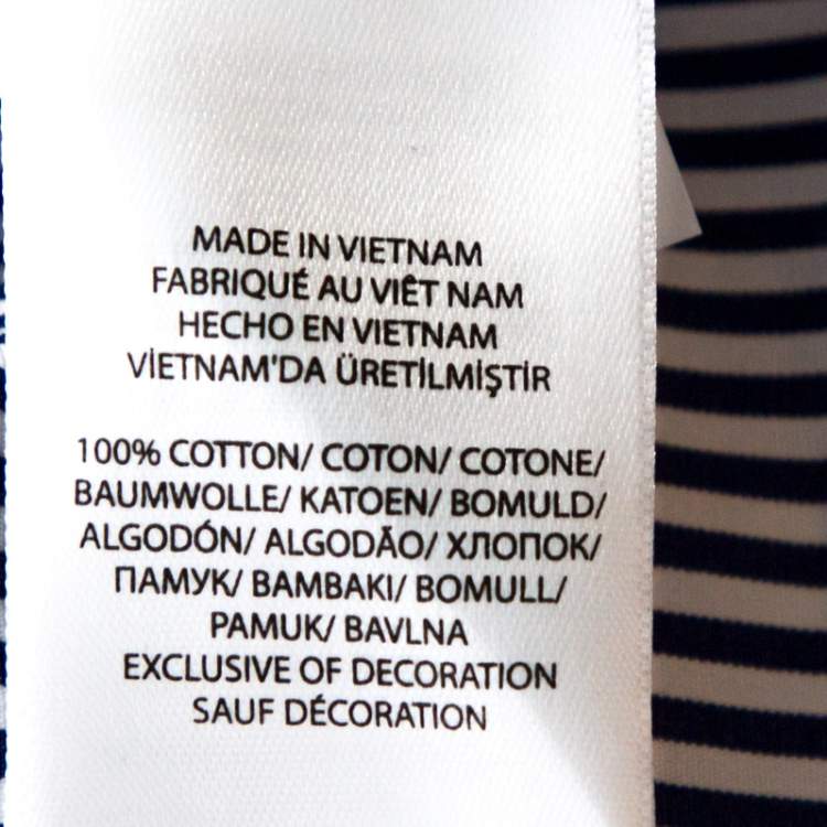 Pre Owned Ralph Lauren Blue & White Striped Cotton Button Down Shirt M