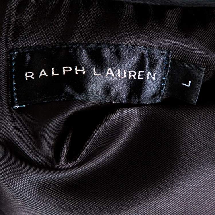 مملوكة مسبقًا Ralph Lauren Black Button Front Escape Jacket L