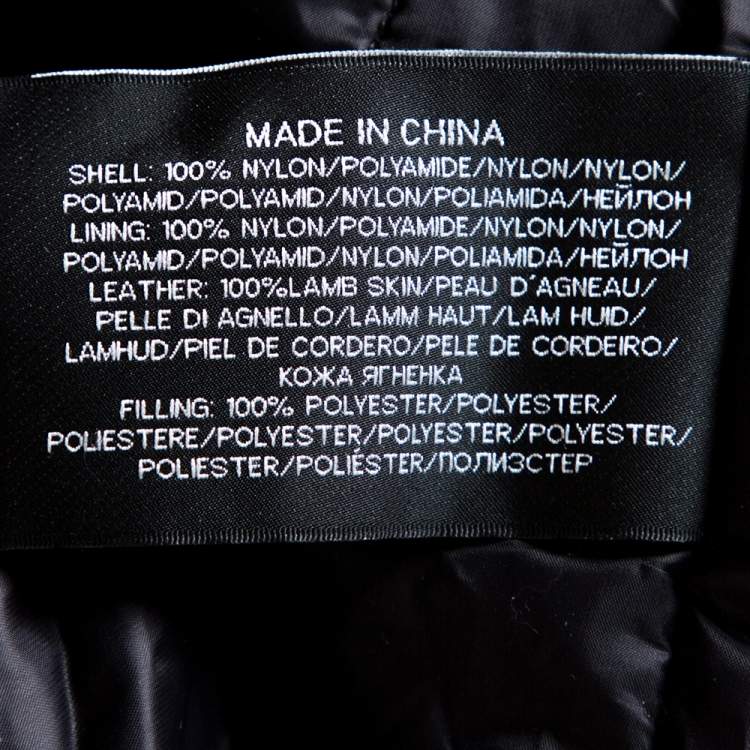 Pre Owned Ralph Lauren Black Leather Trim Vest Jacket M