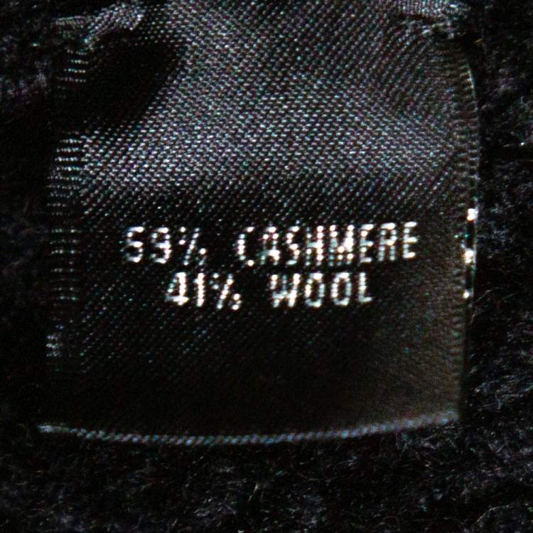 Pre Owned Ralph Lauren Black Cashmere & Wool Knit Shawl Collar Cardigan XL