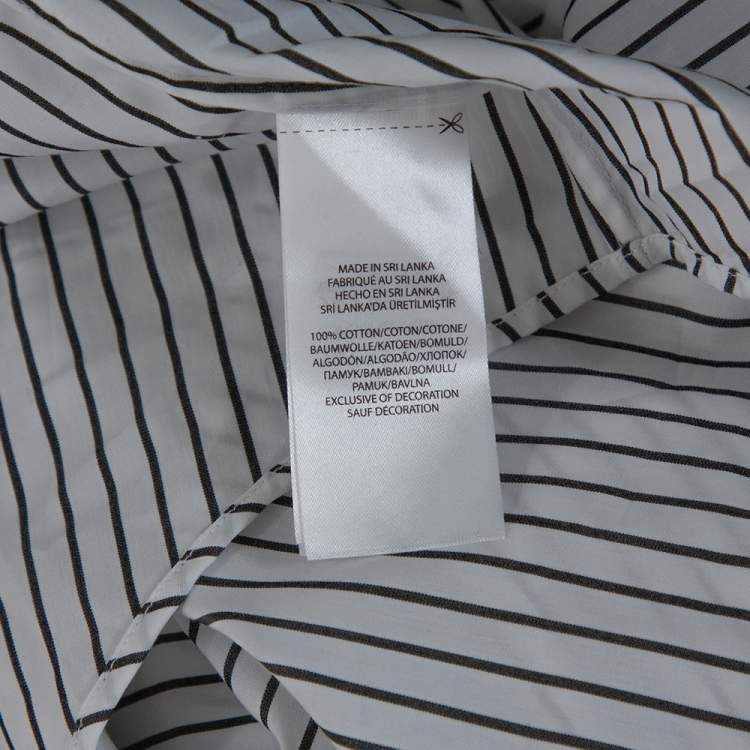Pre Owned Ralph Lauren Monochrome Striped Cotton Button Front Shirt XL 