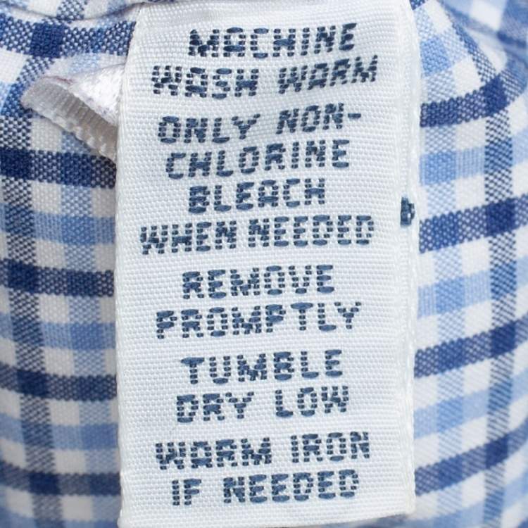 مملوكة مسبقًا Ralph Lauren Blue Checked Cotton Short Sleeve Shirt L