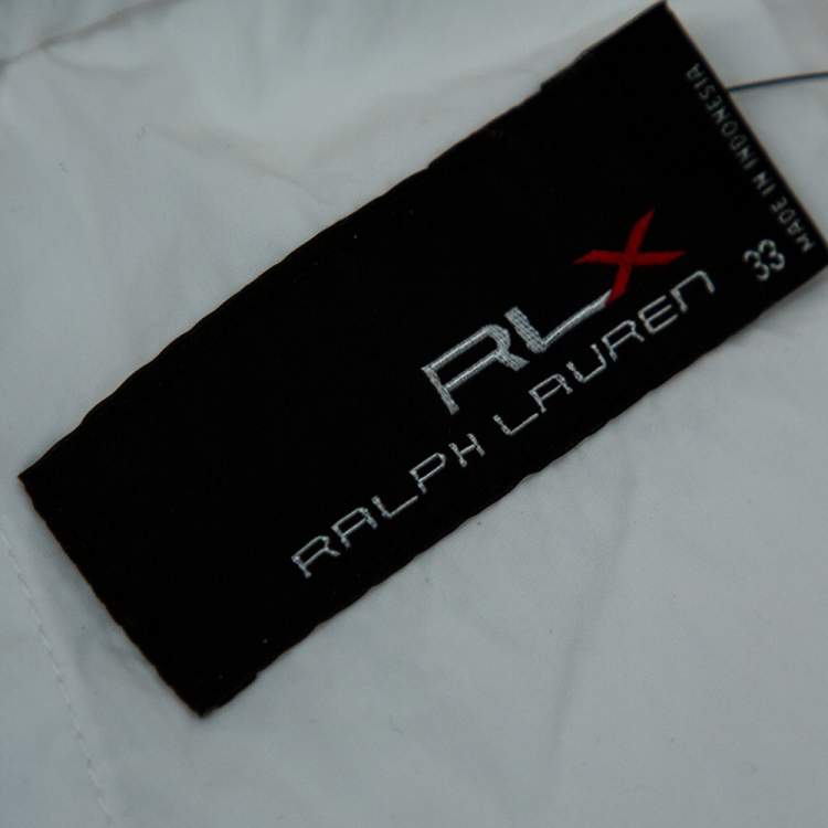 مملوكة مسبقًا Ralph Lauren RLX White Cotton Blend Cargo Shorts M