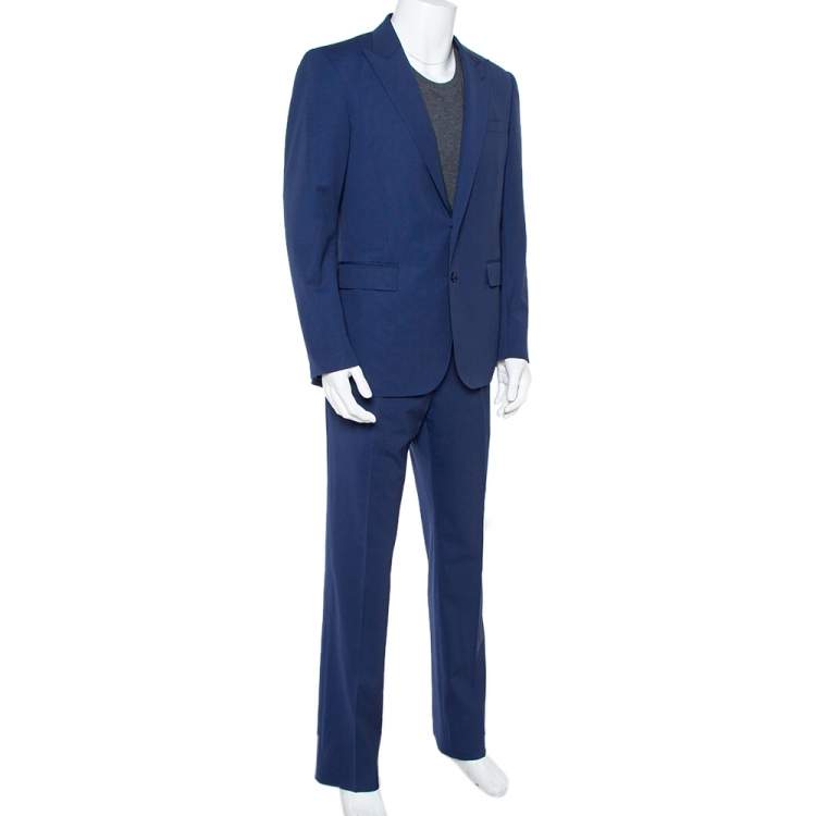 Pre Owned Ralph Lauren Blue Wool Suit XL