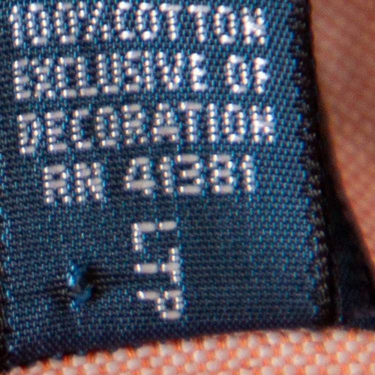 Pre Owned Ralph Lauren Pink Cotton Button Front Custom Fit Shirt S