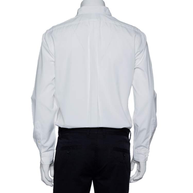 مملوكة مسبقًا Ralph Lauren White Cotton Button Front Shirt S