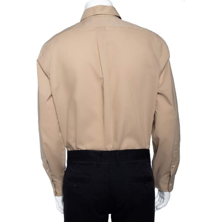 مملوكة مسبقًا Ralph Lauren Beige Cotton Button Front Shirt L