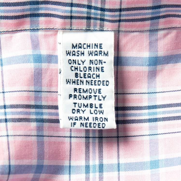 Pre Owned Ralph Lauren Pink Checked Cotton Long Sleeve Classic Fit Shirt S