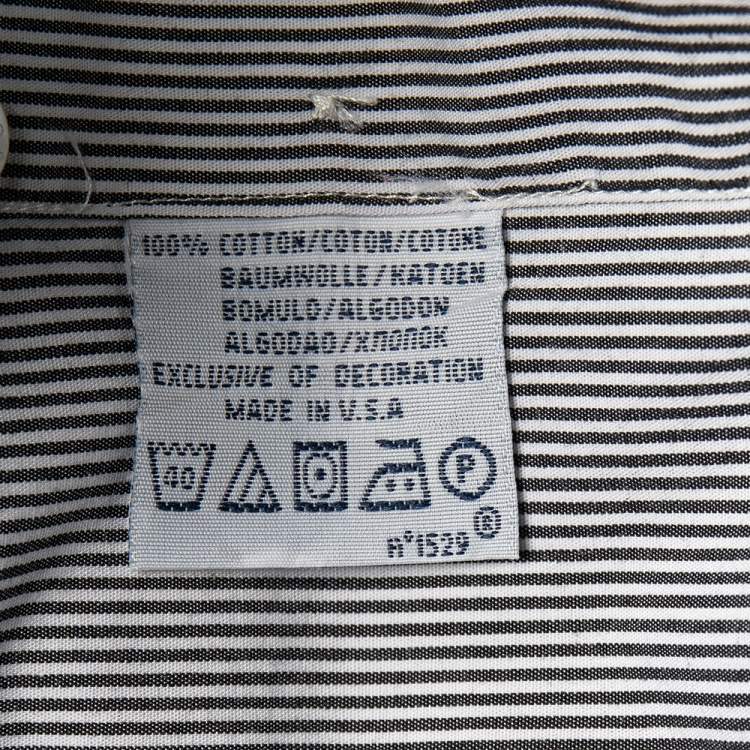 Pre Owned Ralph Lauren Monochrome Striped Cotton Classic Fit Shirt S