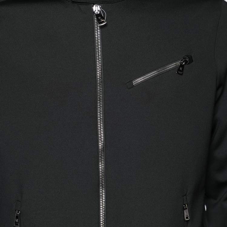 مملوكة مسبقًا Ralph Lauren Black Synthetic Zip Front Jacket L