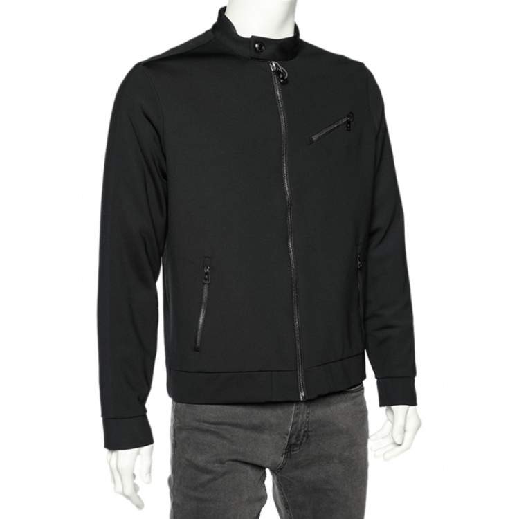 مملوكة مسبقًا Ralph Lauren Black Synthetic Zip Front Jacket L
