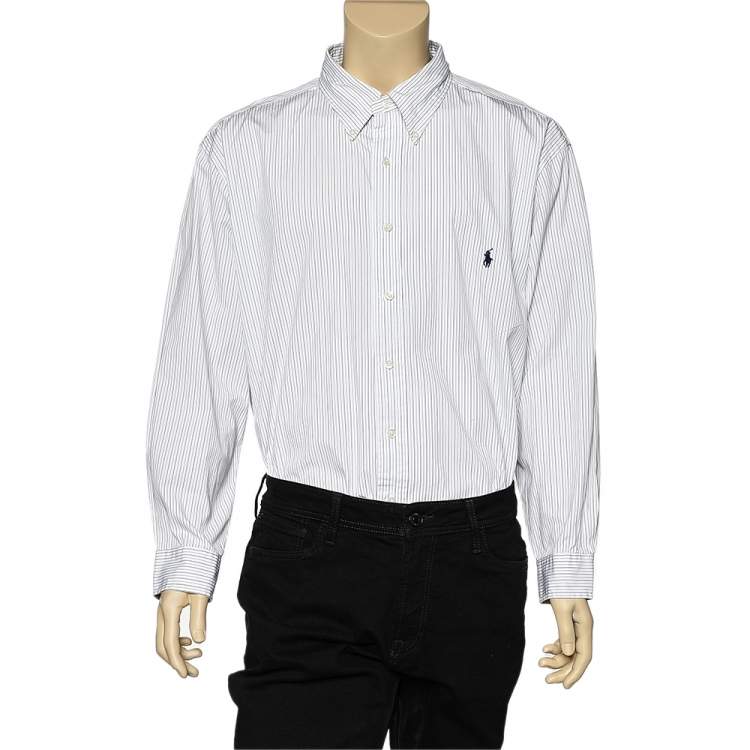 Polo Ralph Lauren Button Down Shirt Mens 3XB Striped Long Sleeve