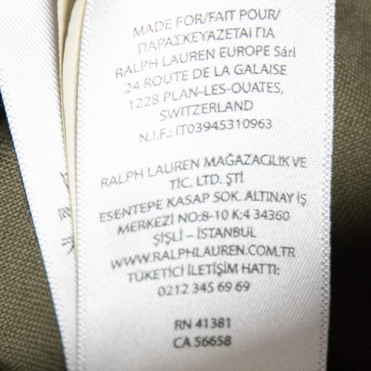 Pre Owned Ralph Lauren Green Cotton Button Down Custom Fit Shirt XL