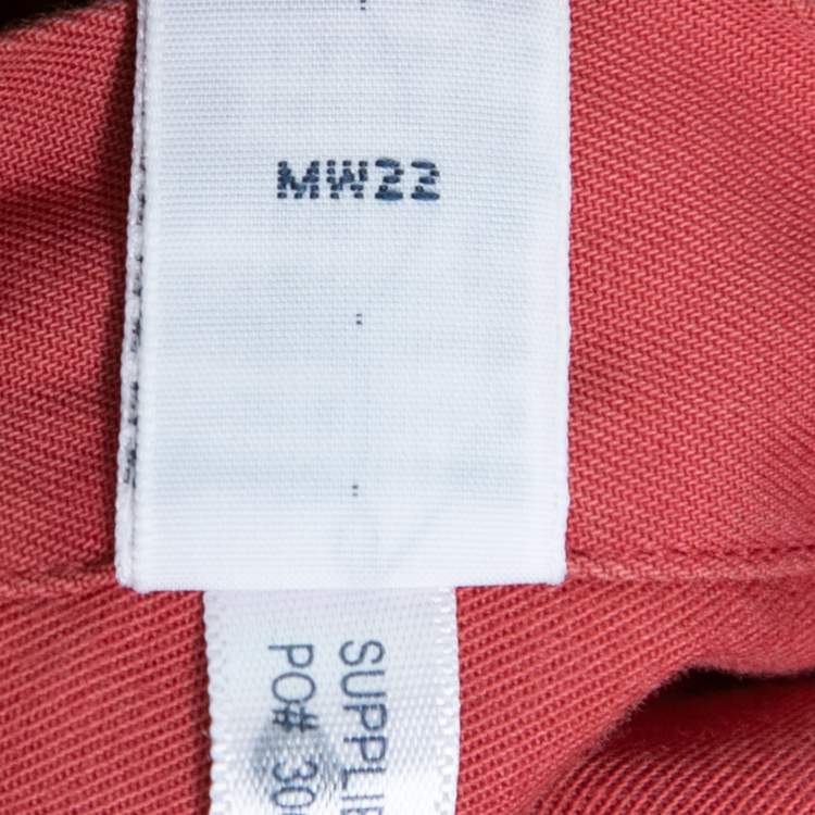 Pre Owned Ralph Lauren Red Cotton Button Front Classic Fit Shirt XL