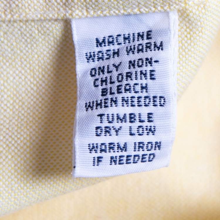 مملوكة مسبقًا Ralph Lauren Yellow Cotton Custom Fit Button Front Shirt XXL