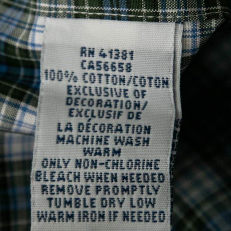 مملوكة مسبقًا Ralph Lauren Blue Checked Cotton Button Down Shirt XL