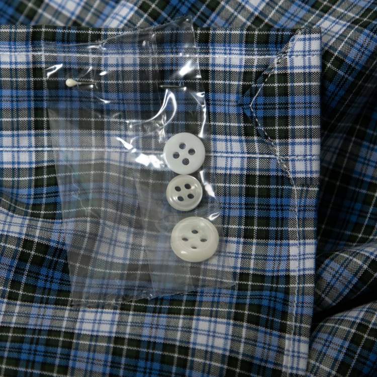 مملوكة مسبقًا Ralph Lauren Blue Checked Cotton Button Down Shirt XL
