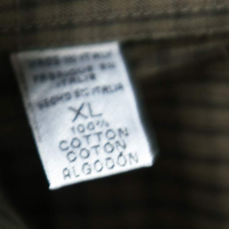 Pre Owned Ralph Lauren Green Checked Cotton Button Front Shirt XL