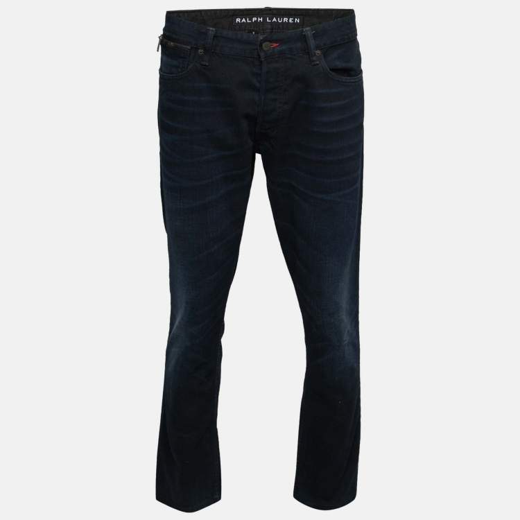 Pre Owned Ralph Lauren Blue Denim Slim Fit Jeans L Waist 34