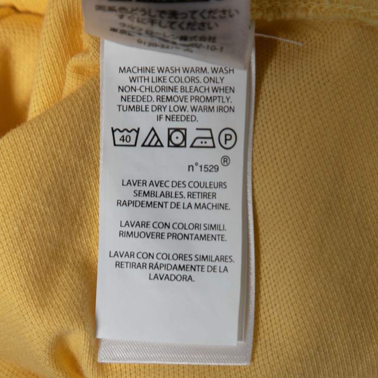 Pre Owned Ralph Lauren Yellow Featherweight Mesh Cotton Long Sleeve Polo Shirt M