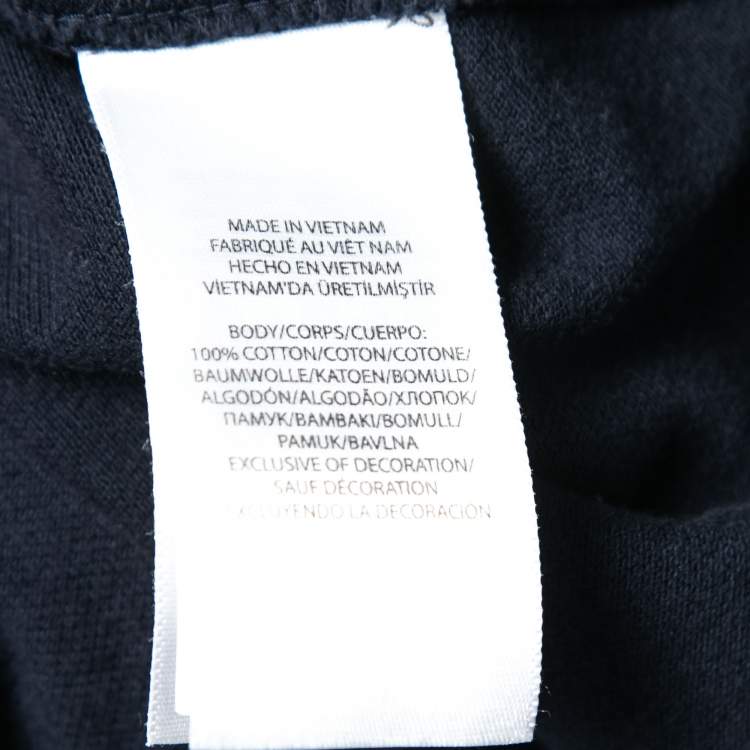 Pre Owned Ralph Lauren Navy Blue Cotton Pique Long-Sleeve Polo Shirt L   