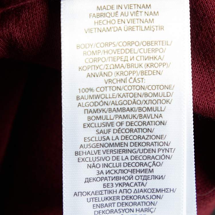 Pre Owned Ralph Lauren Burgundy Featherweight Cotton Mesh Button Front Shirt M