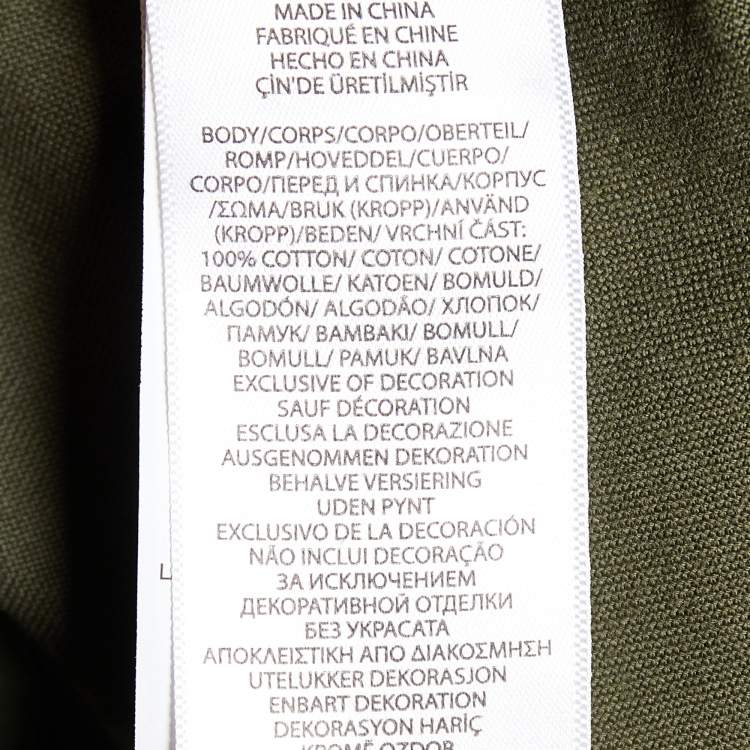 Pre Owned Ralph Lauren Green Cotton Slim Fit Button Front Shirt M
