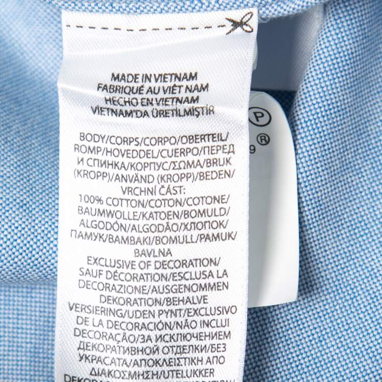Pre Owned Ralph Lauren Blue Cotton Classic Fit Button Down Shirt XL