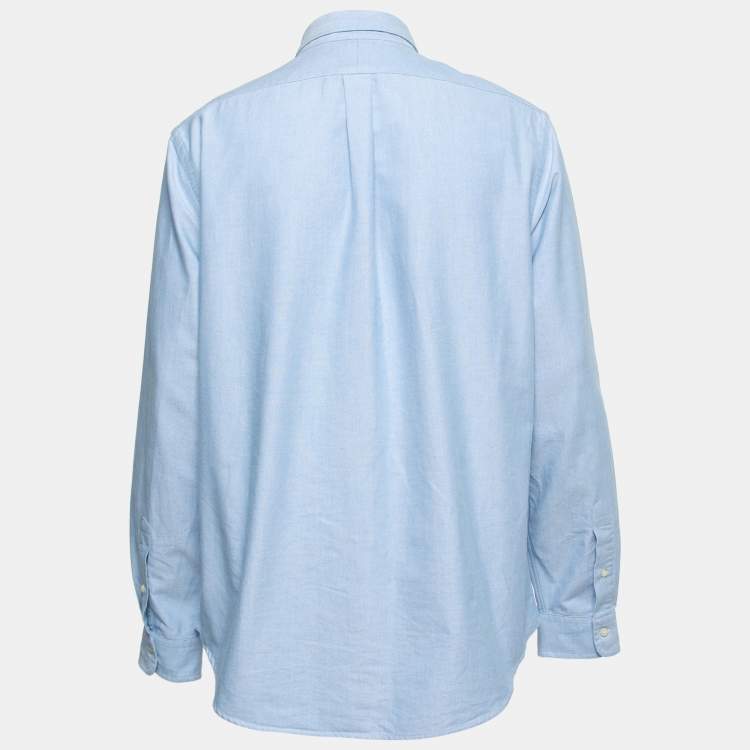 Pre Owned Ralph Lauren Blue Cotton Classic Fit Button Down Shirt XL