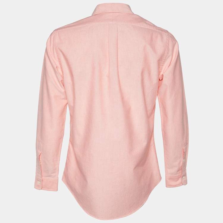 Pre Owned Ralph Lauren Pink Cotton Button Front Shirt M