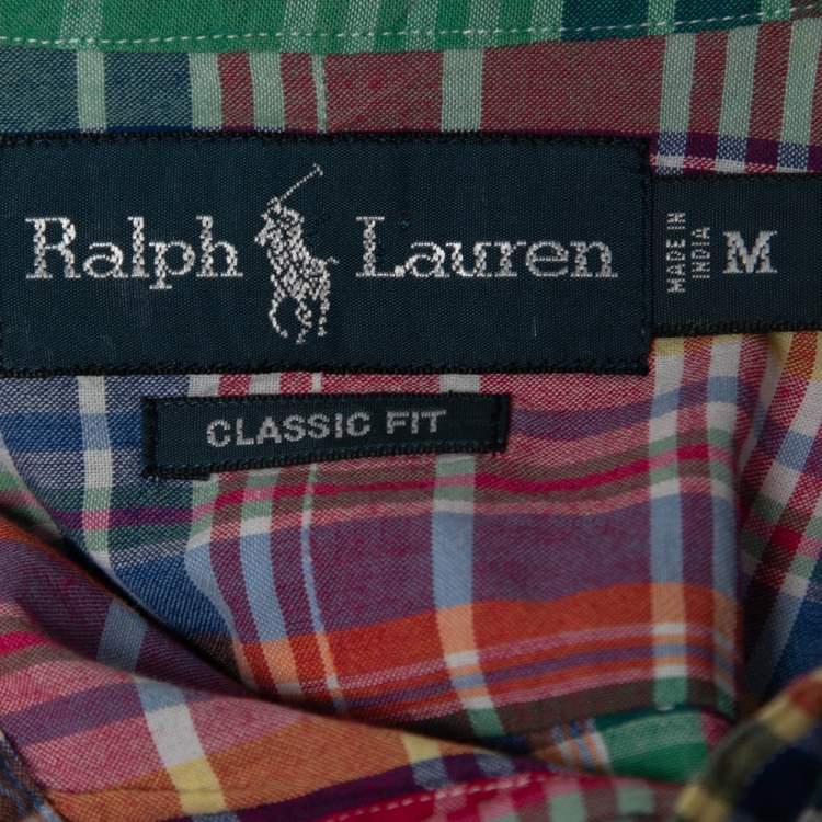 Pre Owned Ralph Lauren Multicolor Patterned Cotton Short Sleeve Shirt M