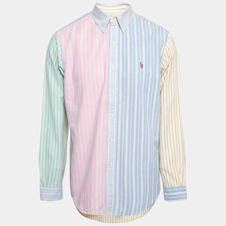 Pre Owned Ralph Lauren Multicolor Striped Cotton Full Sleeve Shirt L