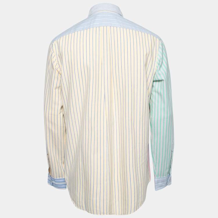 Pre Owned Ralph Lauren Multicolor Striped Cotton Full Sleeve Shirt L