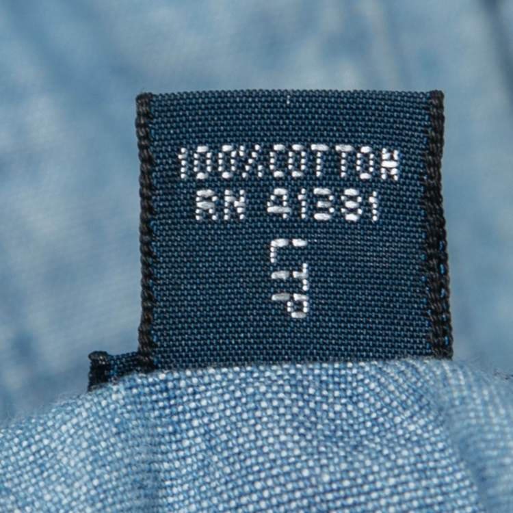 Pre Owned Ralph Lauren Blue Denim Full Sleeve Classic Fit Shirt M