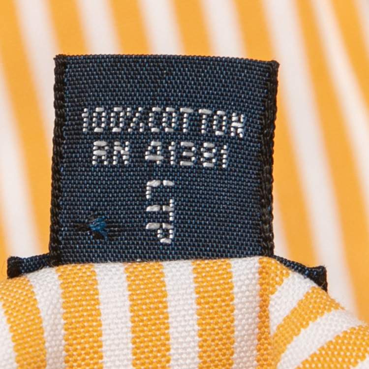 مملوكة مسبقًا Ralph Lauren Yellow Striped Cotton Button Down Shirt L