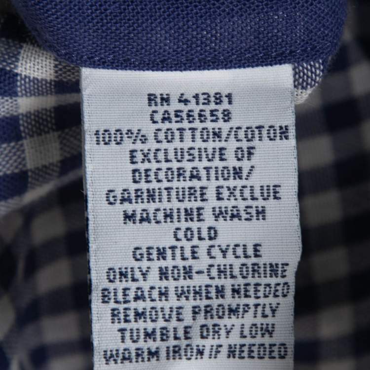 Pre Owned Ralph Lauren Blue Cotton Button Down Shirt L