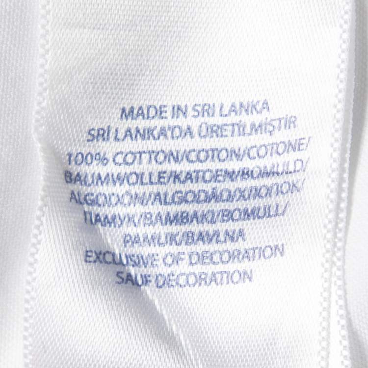 Pre Owned Ralph Lauren White Cotton Button Front Shirt L
