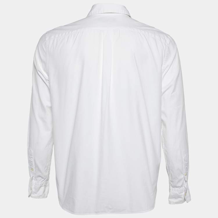 Pre Owned Ralph Lauren White Cotton Button Front Shirt L