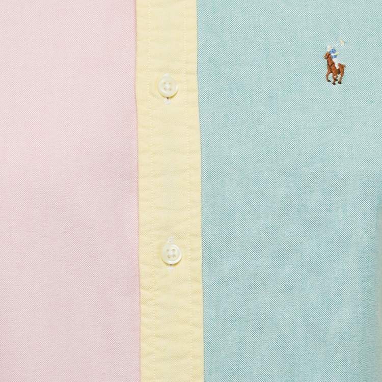 Pre Owned Ralph Lauren Multicolor Cotton Button Down Custom Fit Full Sleeve Shirt S