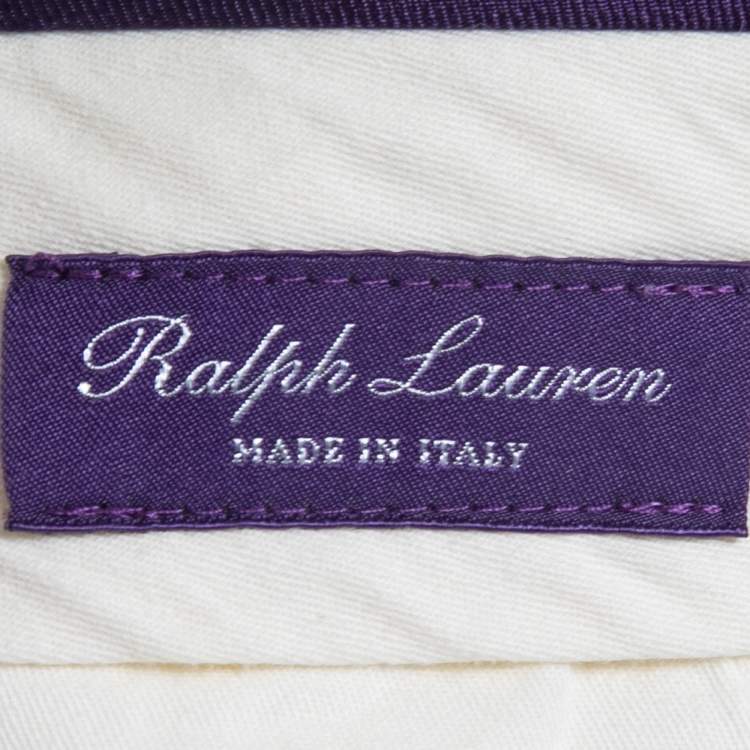 Pre Owned Ralph Lauren Cream Linen Trousers XL