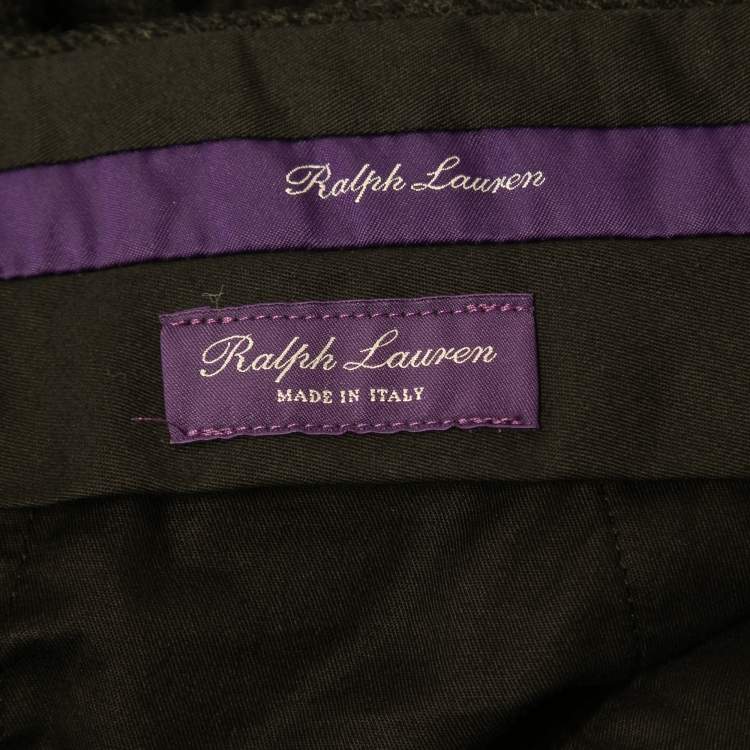 Pre Owned Ralph Lauren Grey Wool Trousers XL