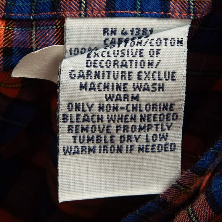 Pre Owned Ralph Lauren Multicolor Cotton Tartan Shirt XL